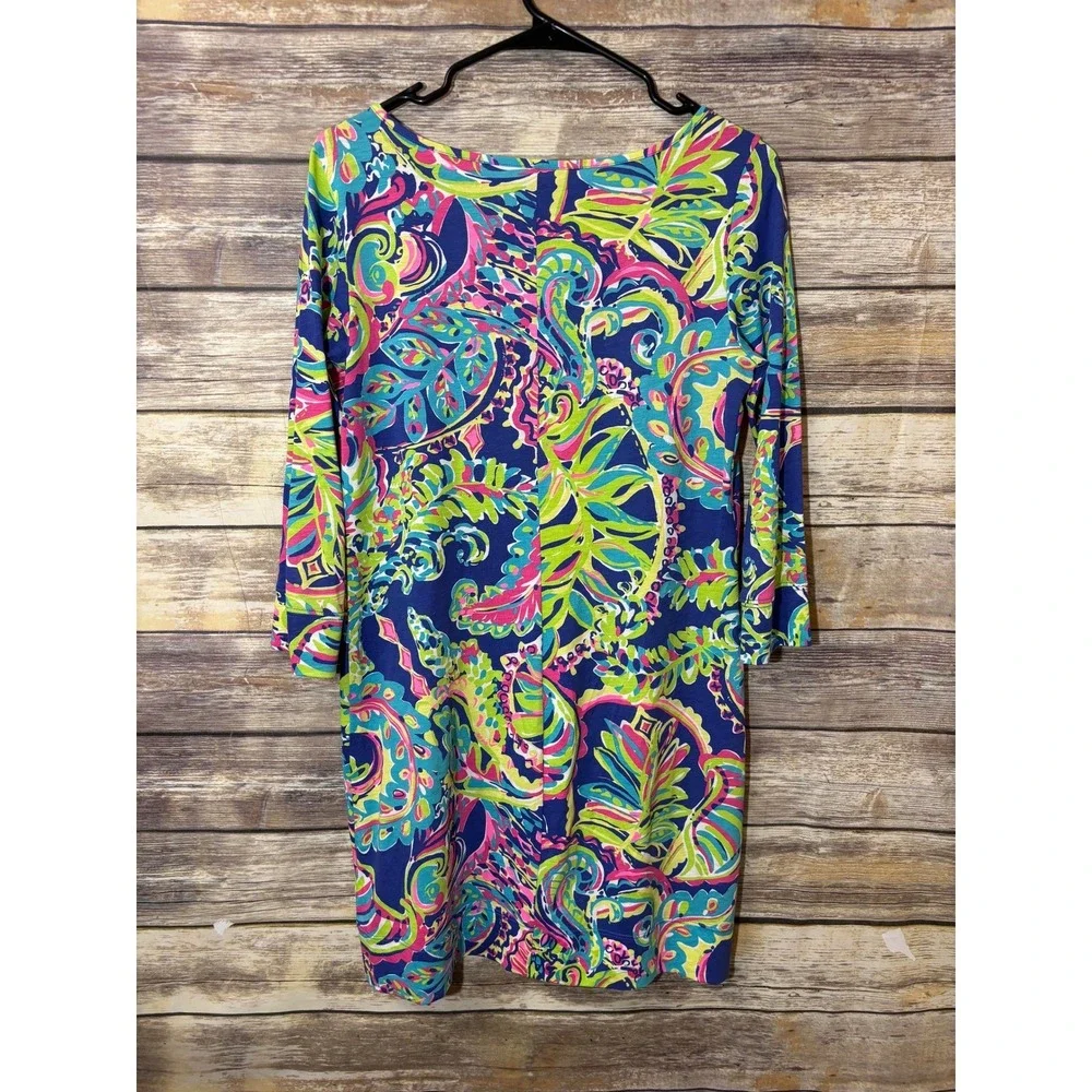 Lilly Pulitzer Marlowe Dress Boatneck Paisley Dress‎ Toucan Play Print S Small - Picture 3 of 6